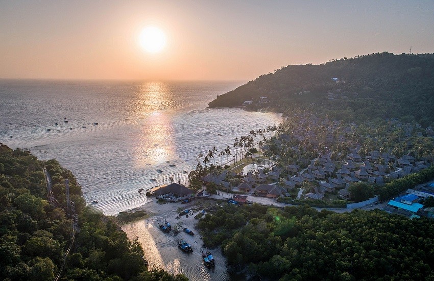 Hotel Aerial Sunset