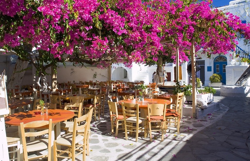 Mykonos Old Town Street.