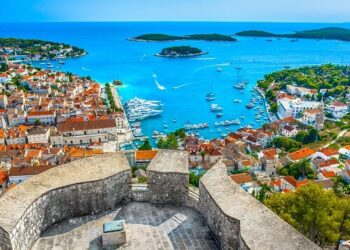 Title Yachting harbor of Hvar island